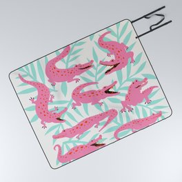 Alligator Collection – Pink & Turquoise Palette Picnic Blanket