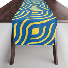 Blue and Yellow - Ukrainian flag colours pattern Table Runner