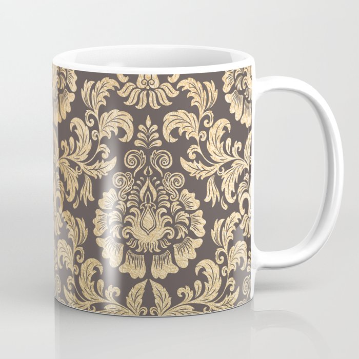 Gold swirls damask #8 Coffee Mug