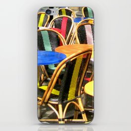 Paris Cafe Colorful Chairs and Tables iPhone Skin