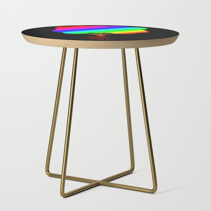 Rainbow Party Balloons Silhouette Side Table