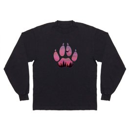 sunset in a wolf paw  Long Sleeve T Shirt