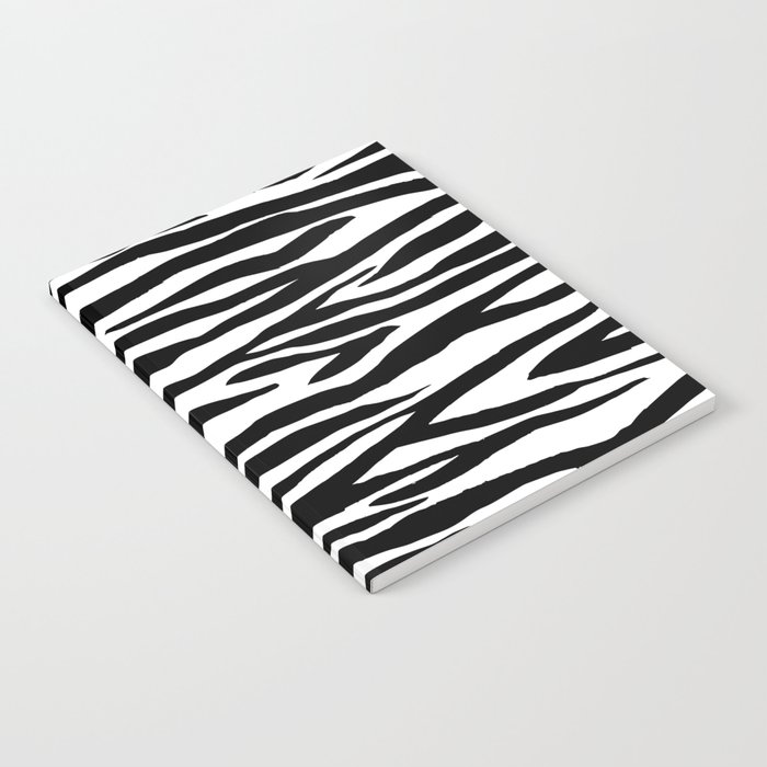 Zebra StripesPattern Black And White Notebook