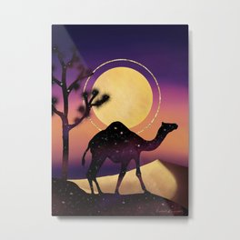 The Camel and the Joshua Tree Metal Print
