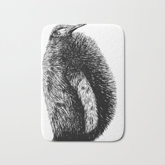 Penguin sketch Bath Mat