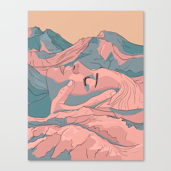 I Saw Her Face In The Mountains Canvas Print