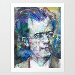 GUSTAV MAHLER - watercolor portrait.3 Art Print