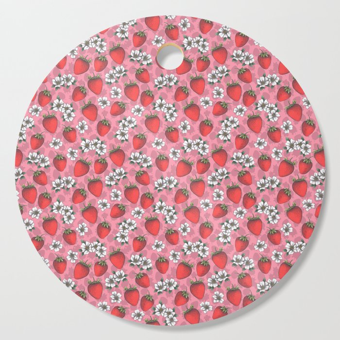 Strawberry Field Pink Cutting Board