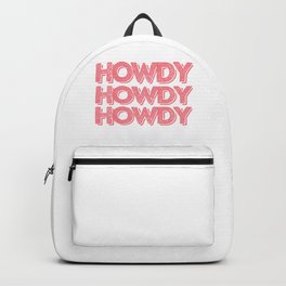 Howdy | Pink Backpack