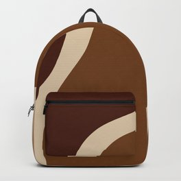 Brown Toned Wavy line  Boho Abstract Shapes  Design Backpack | Graphicdesign, Randomdesign, Boho, Line, Darkbrown, Contemporary, Modernminimal, Abstract, Abstractshapes, Sophisticateddecor 