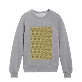 Olive and Beige Waves Area Kids Crewneck