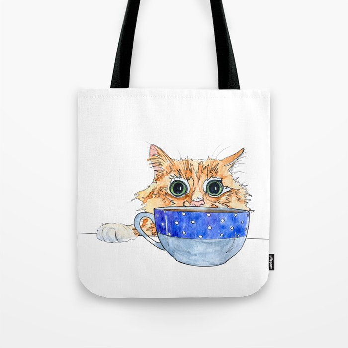 Me Want Coffee Cat Tote Bag
