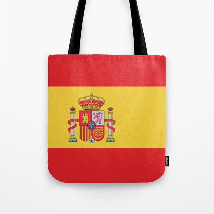 Spain Flag Print Spanish Country Pride Patriotic Pattern Tote Bag
