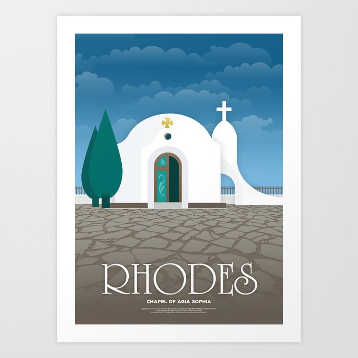 Rhodes, The chapel of Agia Sophia (GR) Art Print