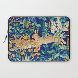 William Morris "Two Hares" - Wild Rabbits in a Forest Laptop Sleeve