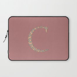 Dusky Pink Monogram Letter 'C' Laptop Sleeve