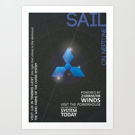 Sail | Neptune Travel Poster Art Print