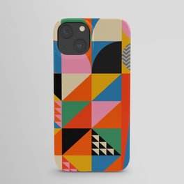 Geometric abstraction in colorful shapes   iPhone Case