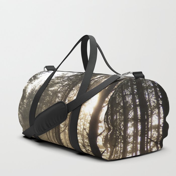 Winter Forest Sun rays in Expressive  Duffle Bag