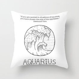 Aquarius Throw Pillow
