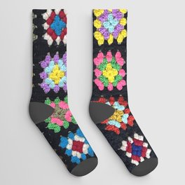 Crochet Granny Squares // Bright Socks