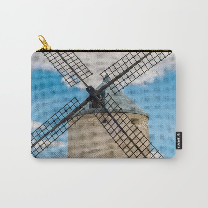 Spain Photography - Ancient Windmill On A Dry Field Carry-All Pouch