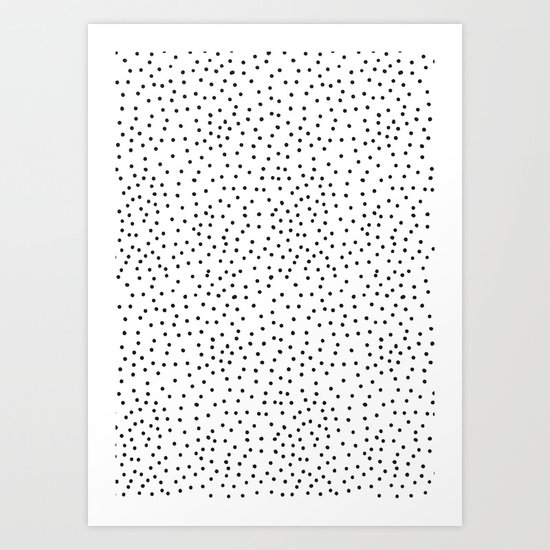 BLACK DOTS Art Print