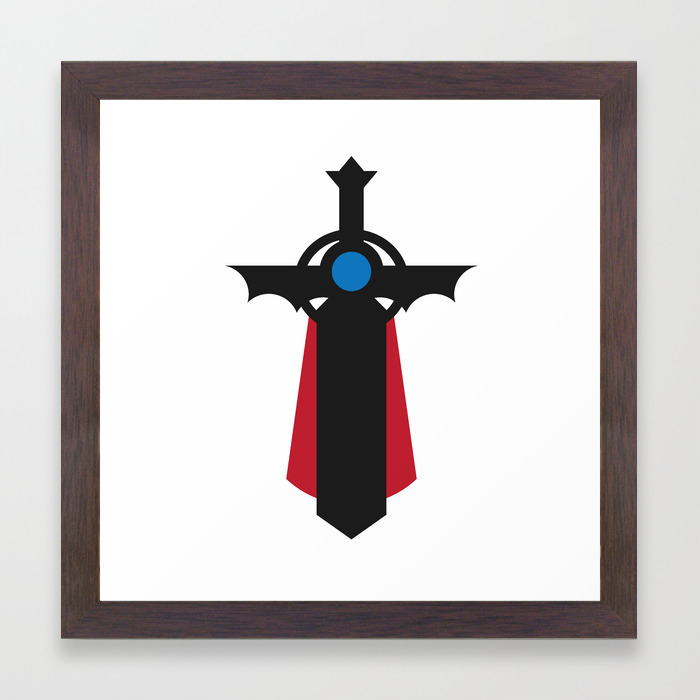 Ebon Blade Simple Symbol Framed Art Print By Easorian Society6