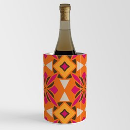 Super Boho and Reto Orange pattern Wine Chiller