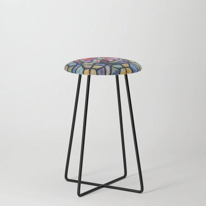 Stained Glass Counter Stool