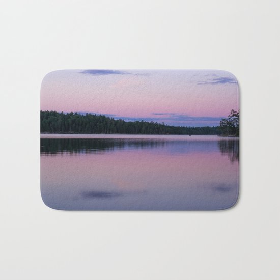 Sunset on Little Loon Bath Mat