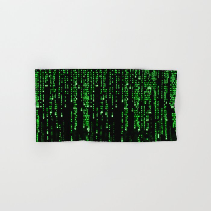 Matrix Binary Code Hand & Bath Towel