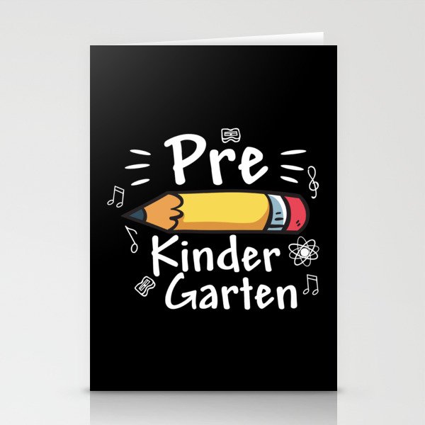 Pre-Kindergarten Pencil Stationery Cards