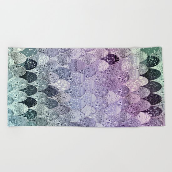 SUMMER MERMAID - HAPPY RAINBOW Beach Towel