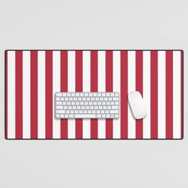 Red White Stripes Americana Desk Mat