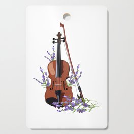 Violin with lavender Cutting Board