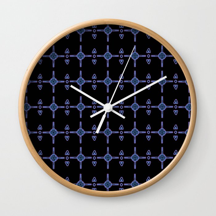 Cross Pattern Purple Wall Clock