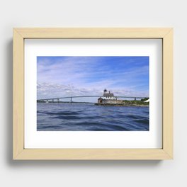 Rose Island and Newport Rode Island Bridge combo Recessed Framed Print