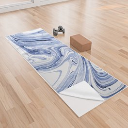 Navy Swirl Yoga Towel