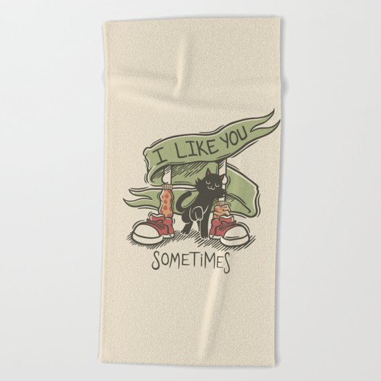 I Like You Beach Towel