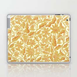 Monochrome Florals Yellow Laptop Skin