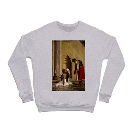 Young Greeks in the Mosque, 1865 by Jean-Leon Gerome Crewneck Sweatshirt