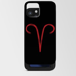 Aries The Ram Red & Black iPhone Card Case