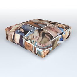 Penis Collage in Color Outdoor Floor Cushion | Nudist, Gay, Photo, Naked, Cock, Nude, Man, Penis 