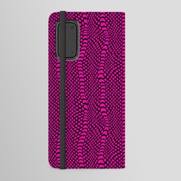 Neon Pink Snake Skin Pattern Android Wallet Case
