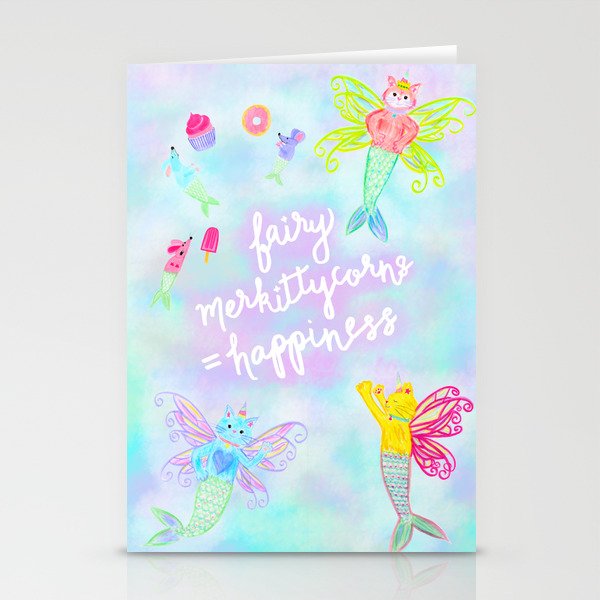 Fairy Merkittycorns Equal Happiness Stationery Cards