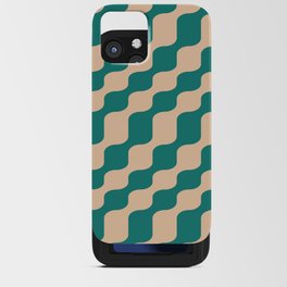 Abstract Green Waves iPhone Card Case