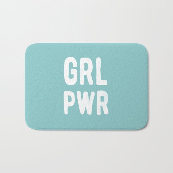 GRL PWR (Blue) Bath Mat