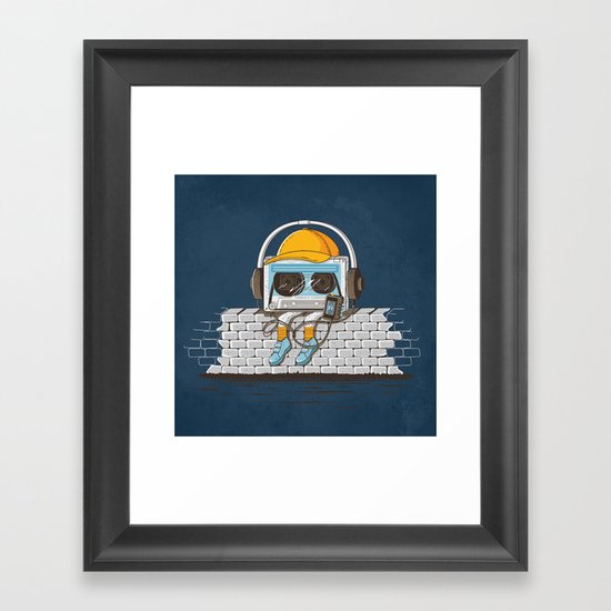 Oldschool Music Framed Art Print