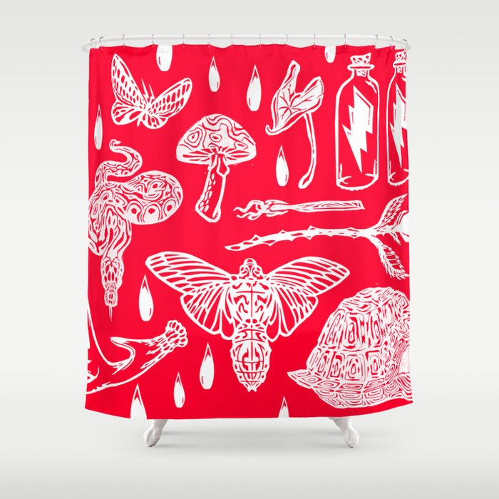 Icon Red Shower Curtain